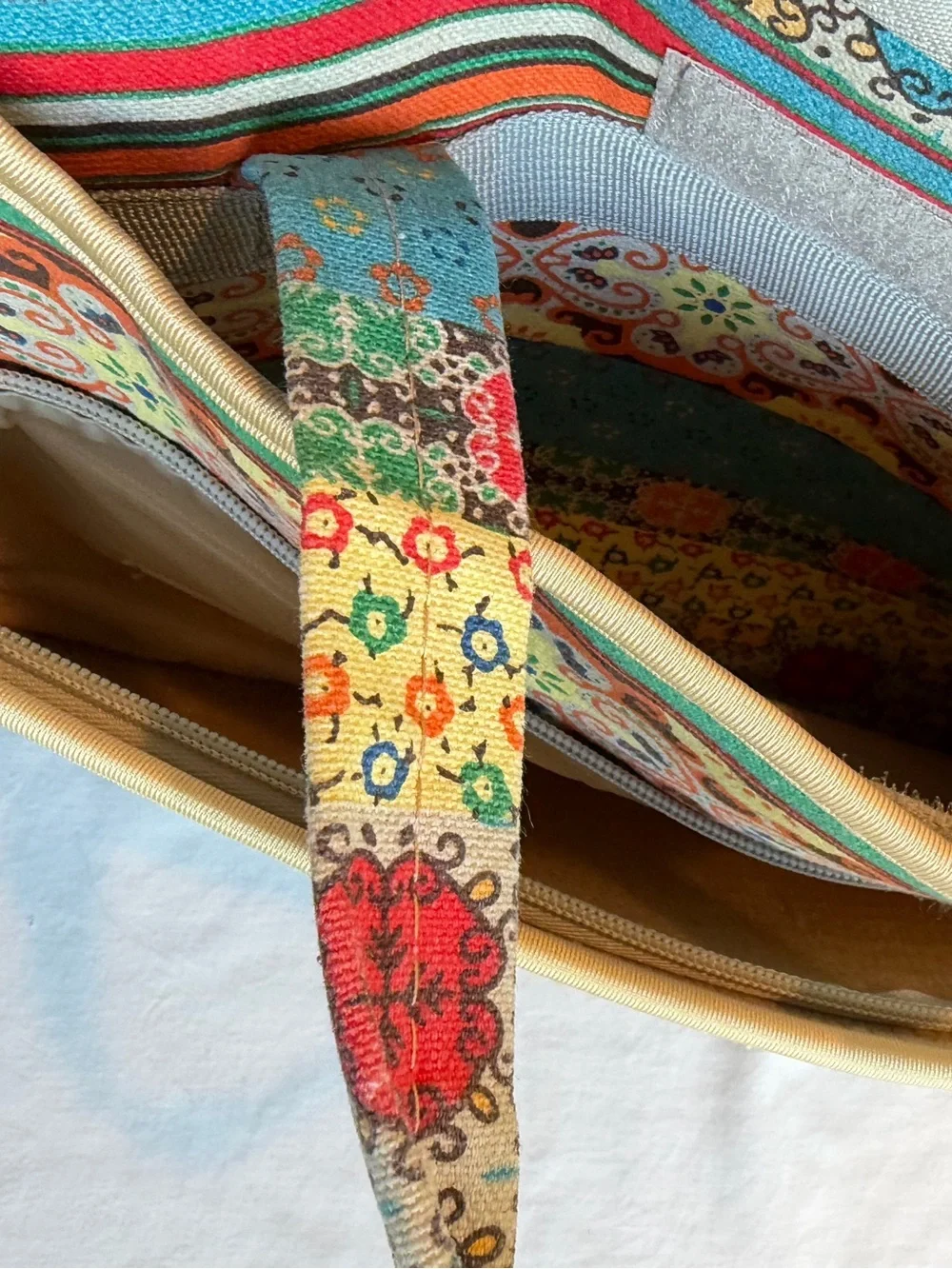 Kayond Boho Striped Multicolor Laptop Tote Bag